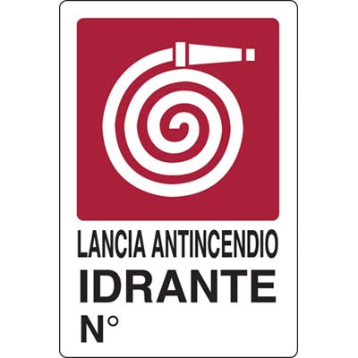 TARGA SEGNALETICA IDRANTE - PP CM 20X30