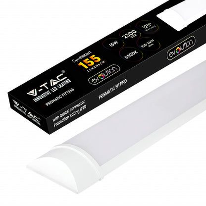15W LED Plastic Grill Fitting Samsung Chip Fast Connect & Cable 60cm 150 lm/W 6500K