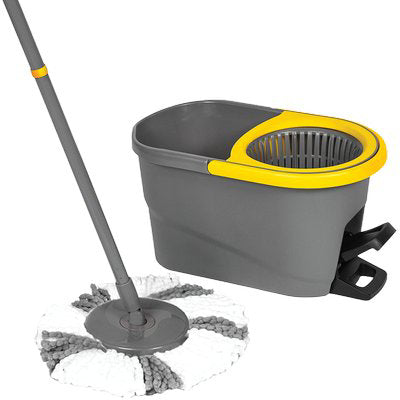 SECCHIO MOP LAVA PAVIMENTO CENTRIFUGA SET NEW APEX - PP LT 12 + MOP + MANICO ACCIAIO CM 85/115