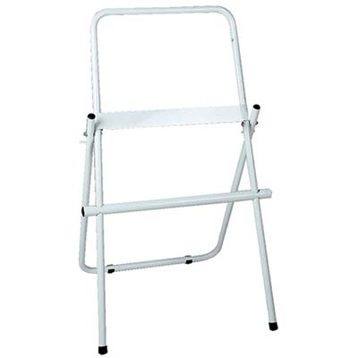 PORTA ROTOLO CARTA ASCIUGAMANI A PAVIMENTO - ACCIAIO VERN BIANCO CM 46 H.CM 92