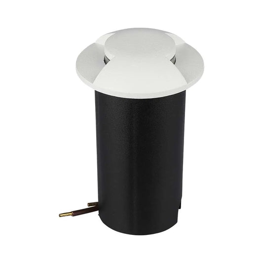 Faretto LED Segnapasso Rotondo da Incasso 1W in Alluminio Bianco 6400K IP67