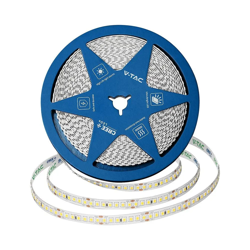 168 12W LED STRIP LIGHT WITH CREE CHIP 6500K IP20 24V 8MM DOUBLE PCB