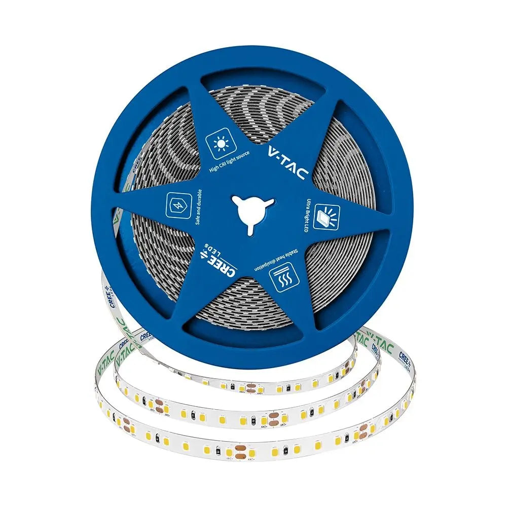 120 10W LED STRIP LIGHT WITH CREE CHIP 3000K IP20 24V 8MM DOUBLE PCB