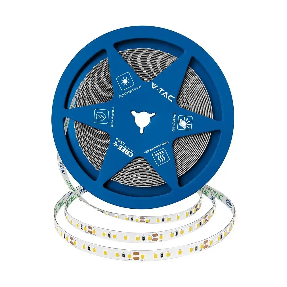 120 10W LED STRIP LIGHT WITH CREE CHIP 6500K IP20 24V 8MM DOUBLE PCB