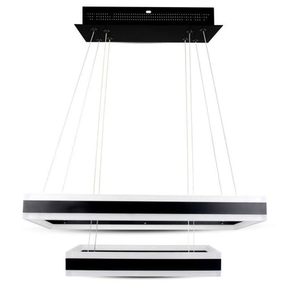 113W Soft Light Chandelier Dimmable Black 3000K