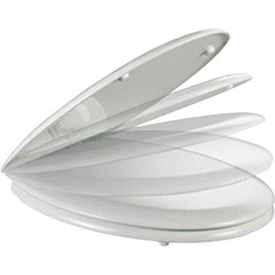 SEDILE WC UNIVERSALE SLOW CLOSE - TERMOPLASTICA BIANCO CM 42X37