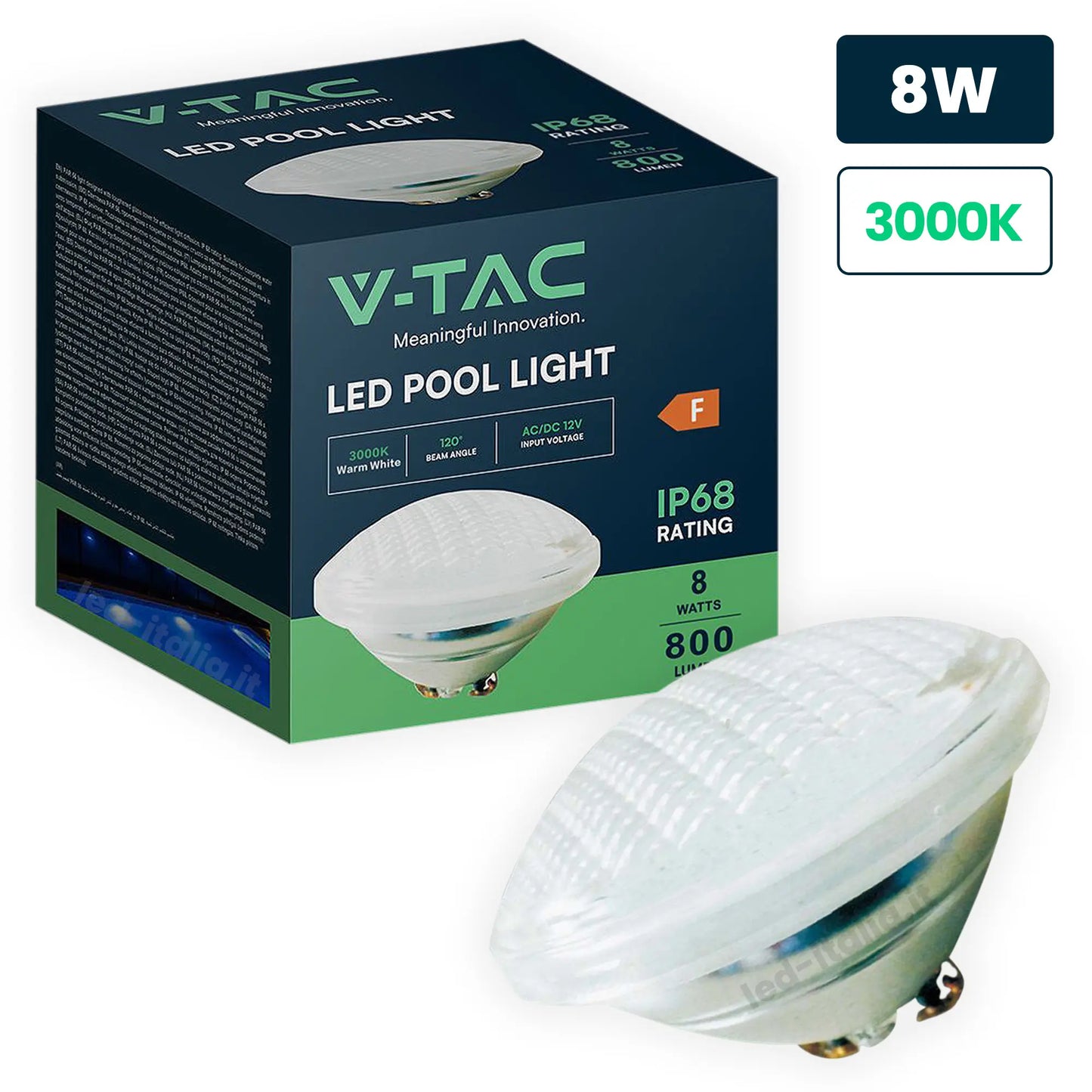 Pool Light 8W PAR56 3000K