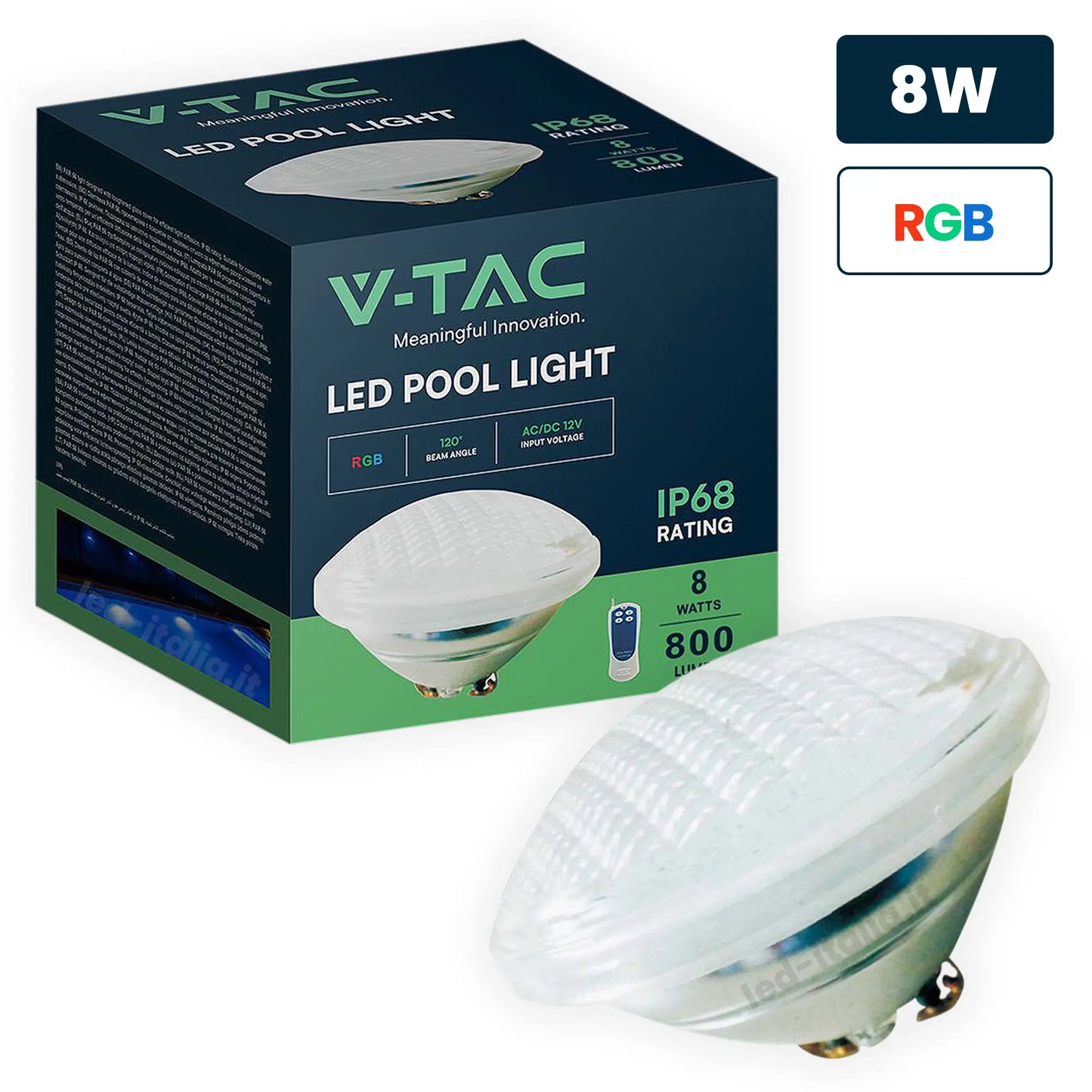 Pool Light 8W PAR56 Remote Control RGB