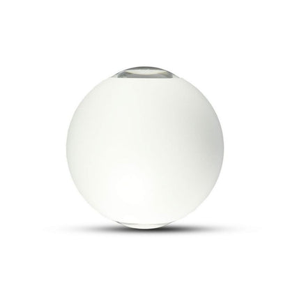 4W LED Wall Light White Body Round IP65 4000K