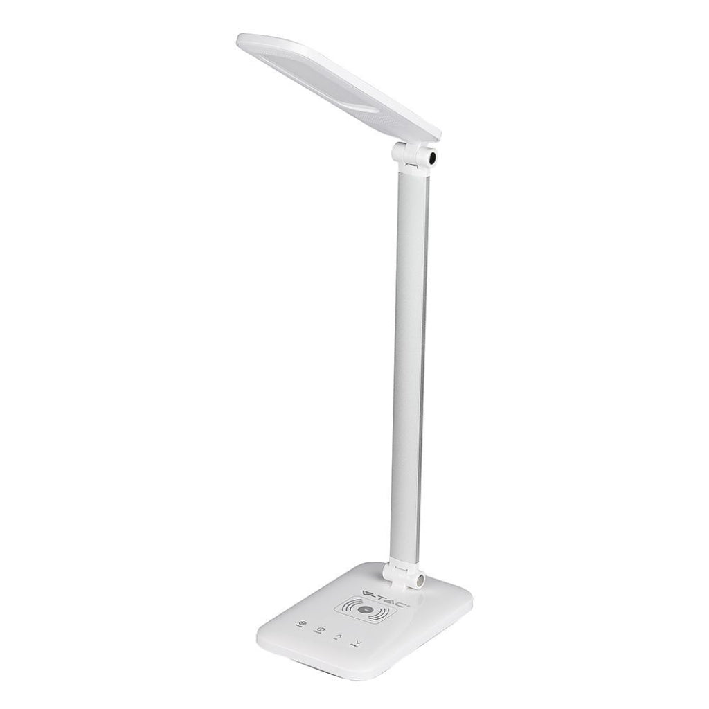 7W Led Table Lamp With Wireless Charger 3In 1-White