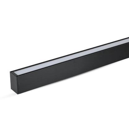Plafoniera LED Chip Samsung a Sospensione 40W Lineare Colore Nero 120cm 3000K