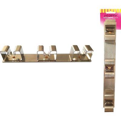 GANCIO PORTASCOPE PRONTY - INOX 3 POSTI