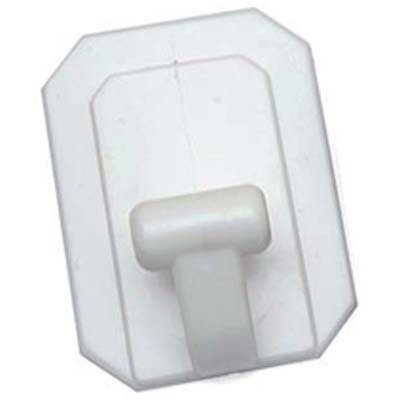 GANCIO ADESIVO PLASTICA - BIANCO CF=PZ 25