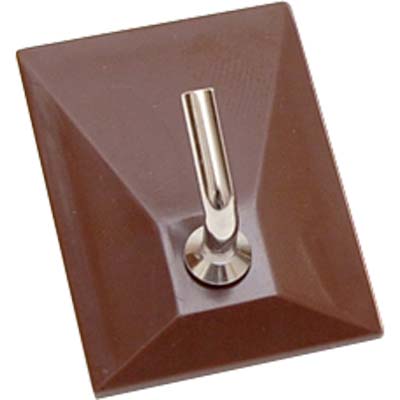 GANCIO ADESIVO METALGANCIO PRONTY - BASE PLASTICA/GANCIO METALLO CF=PZ 2 MARRONE