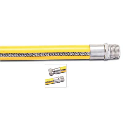 TUBO GAS FLESSIBILE MF - INOX/PVC 1/2MF CM 100