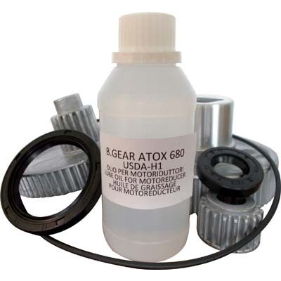 KIT RICAMBIO MOTORIDUTTORE 1004 REBER - OLIO + PARAOLIO INT/EST + GUARN + SERIE INGRANAGGI