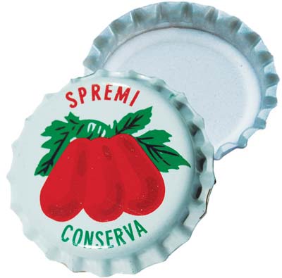 TAPPO CORONA SMALTATO POMODORO - MM 26 CF=80XPZ 100