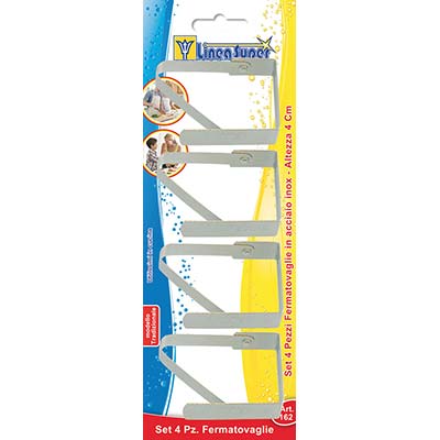 FERMATOVAGLIA A MOLLA SUPER DE LUCA - INOX MM 40 CF=PZ 4