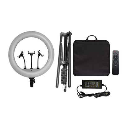 LED 55W Self Recording Lamp 3 Phone Holder Remote 45cm Diameter 1600cm Height 3000K-6000K