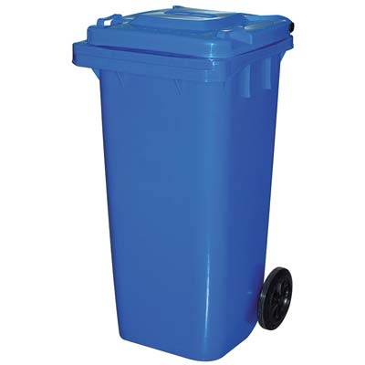 BIDONE IMMONDIZIA GREEN 120 + RUOTE ICS - AZZURRO LT 120 CM 55X50 H.CM 94