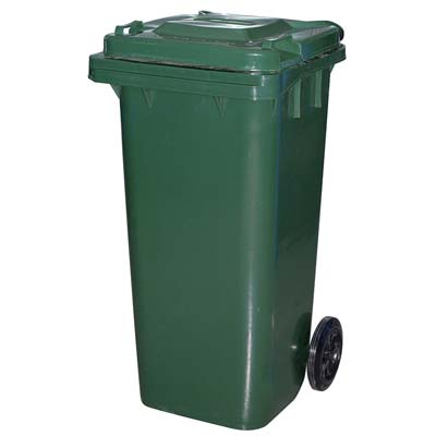 BIDONE IMMONDIZIA GREEN 120 + RUOTE ICS - VERDE LT 120 CM 55X50 H.CM 94