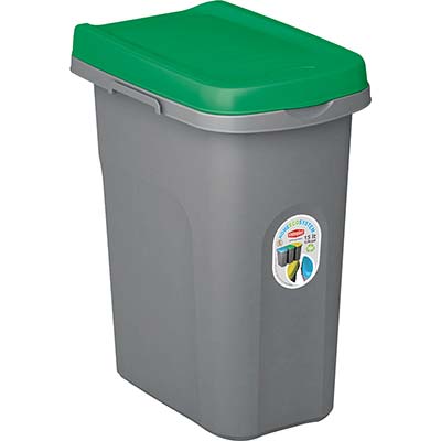 PATTUMIERA IMMONDIZIA ECO SYSTEM STEFANPLAST - VERDE LT 15 CM 33X22 H.CM 41