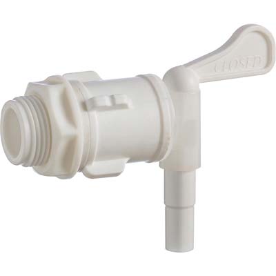 RUBINETTO TANICA FUSTO - PLASTICA 3/4M + GHIERA