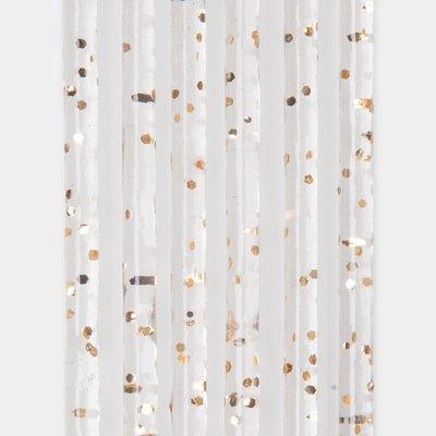 TENDINA PRONTA LUXOR 144 FILI - PVC LISCIO ORO GLITTERATO CM 120 H.CM 240