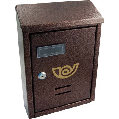 CASSETTA POSTA TRADIZIONE DELUXE - ACCIAIO VERN NERO/RAME MM 210X70 H.MM 300