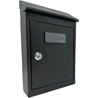 CASSETTA POSTA TRADIZIONE + CILINDRO MINI - ACCIAIO VERN NERO 175X50 H.260