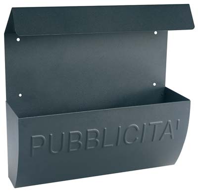 CASSETTA PORTA PUBBLICITA RECLAME ALUBOX - ACC.ZINC VERN ANTRACITE MM 310X100 H.MM 310