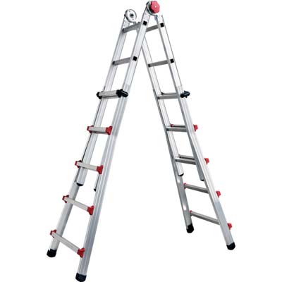 SCALA TELESCOPICA PROFI AUTO SICOS - ALLUMINIO H.CM 139/498 PIOLI 5+5