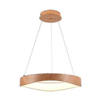 LED Designer Pendant Lampholder Wood Painting+White Body D500
