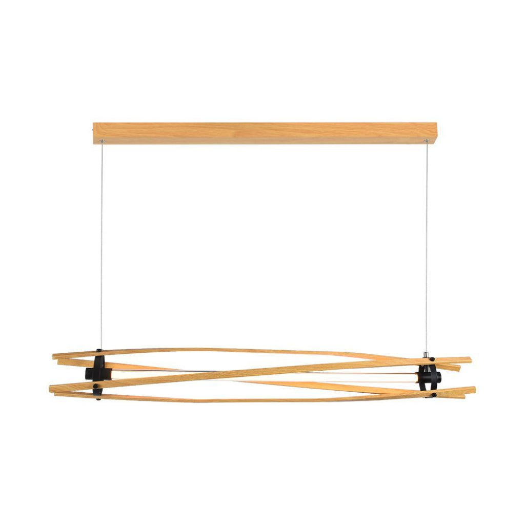 LED Designer Pendant Lampholder Wood Painting+White Body L1200