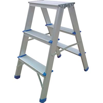 SGABELLO RAJA DOMUS - ALLUMINIO GRADINI 3 H.MM 658