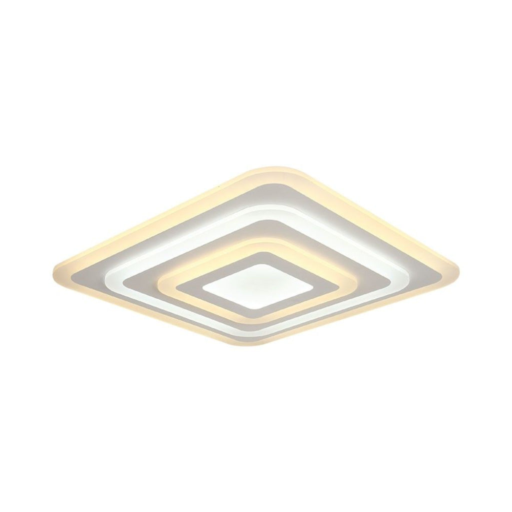 77W LED Ceiling Lamp 3 Step Dimmable With Remote Control White Body IP20