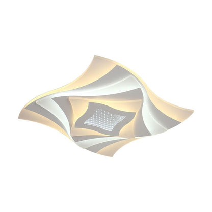 75W LED Ceiling Lamp 3 Step Dimmable With Remote Control White Body IP20