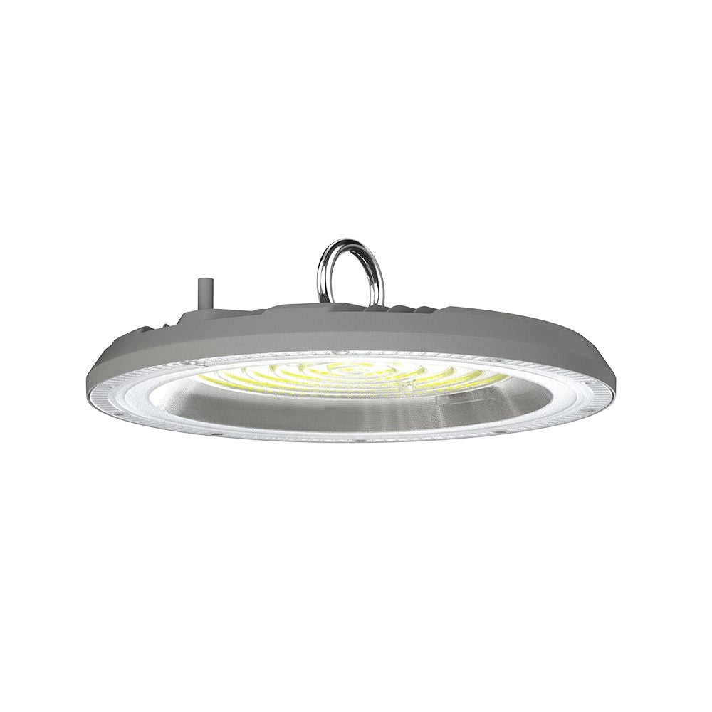 Campana Industriale LED SMD 100W UFO Colore Grigio 90° con Interruttore Levetta CCT 3in1 3000K-6500K IP65