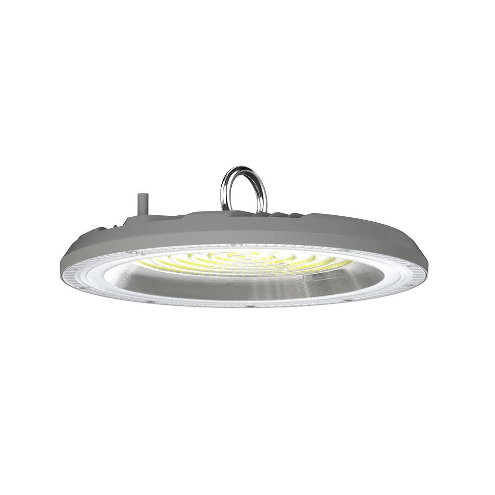 Campana Industriale LED SMD 150W UFO Colore Grigio 90° con Interruttore Levetta CCT 3in1 3000K-6500K IP65