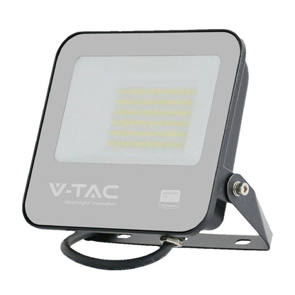 50W LED FLOODLIGHT SAMSUNG CHIP 4000K BLACK BODY GREY FROSTED GLASS IP65