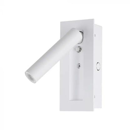 2W LED BEDSIDE LIGHT ALUMINUM+PC WITH CREE CHIP 3000K WHITE BODY IP20