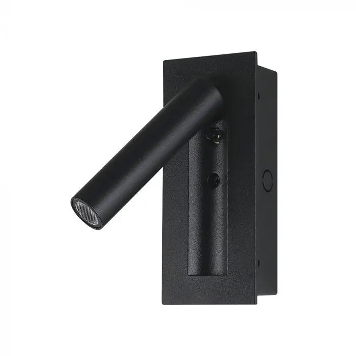 2W LED BEDSIDE LIGHT ALUMINUM+PC WITH CREE CHIP 3000K BLACK BODY IP20
