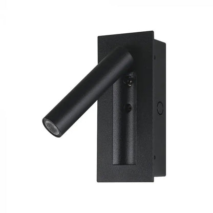 2W LED BEDSIDE LIGHT ALUMINUM+PC WITH CREE CHIP 3000K BLACK BODY IP20