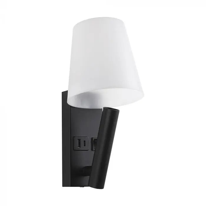 2W LED BEDSIDE LIGHT ALUMINUM+PC+IRON WITH CREE CHIP 3000K BLACK BODY IP20