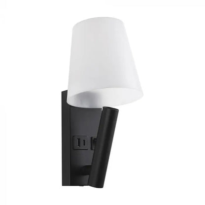 2W LED BEDSIDE LIGHT ALUMINUM+PC+IRON WITH CREE CHIP 3000K BLACK BODY IP20