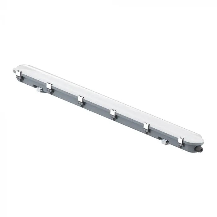 36W LED WP LAMP FITTING 120CM- SENSOR-MILKY COVER+SS CLIPS 4000K