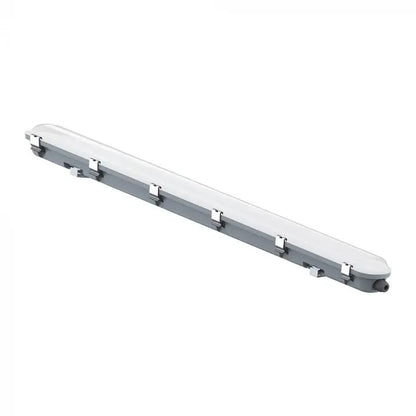 36W LED WP LAMP FITTING 120CM- SENSOR-MILKY COVER+SS CLIPS 4000K