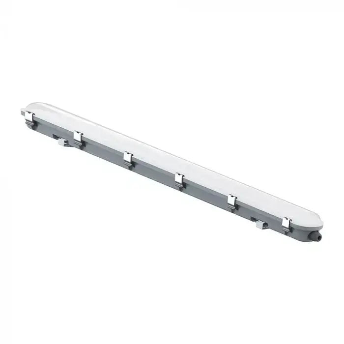 48W LED WP LAMP FITTING 150CM-EM KIT-MILKY COVER+SS CLIPS 6500K