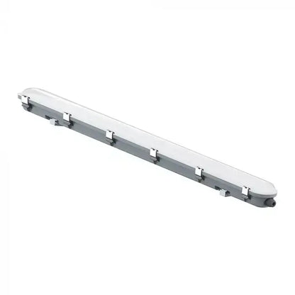 LED Waterproof Fitting Milky Cover 1500mm 48W Sensor+SS Clips 6500K