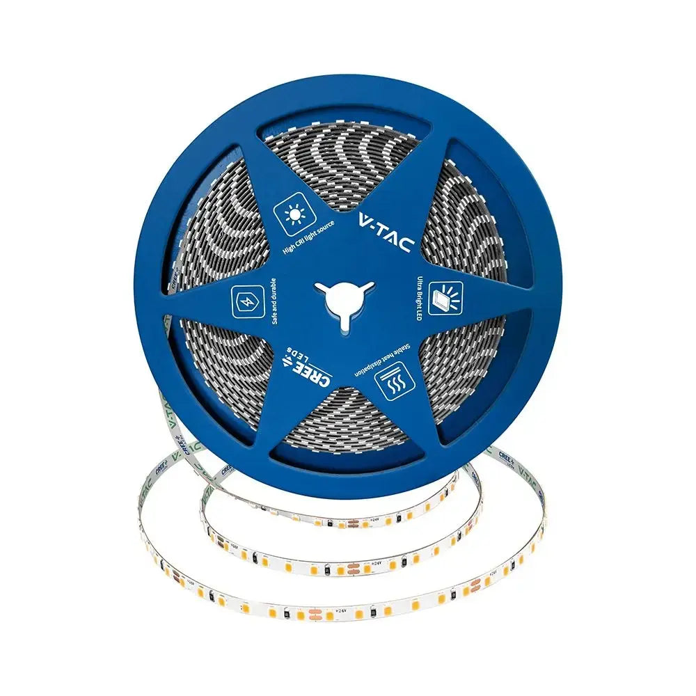 120 8W LED STRIP LIGHT WITH CREE CHIP 4000K IP20 24V 5MM DOUBLE PCB